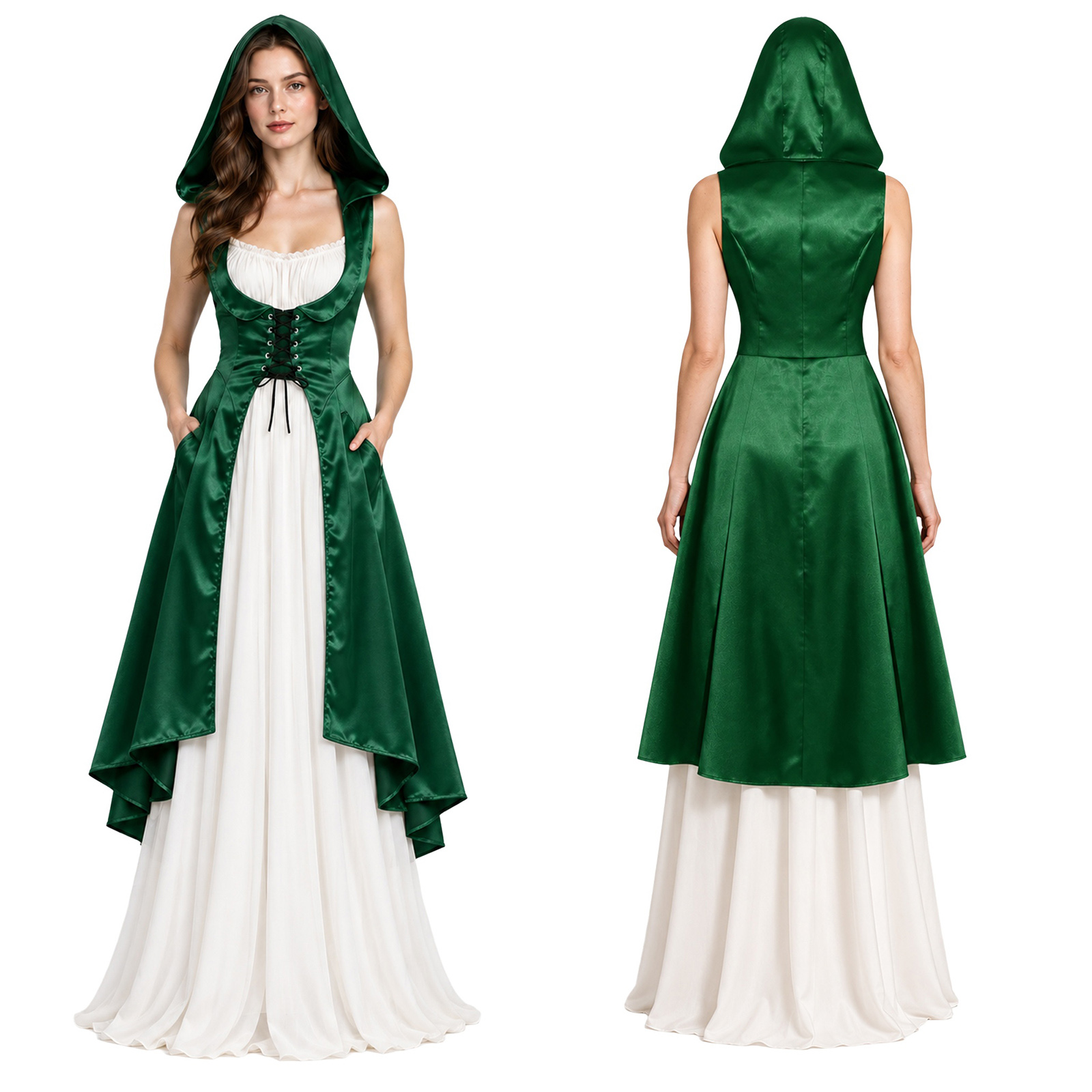 Medieval Renaissance Dress Women - Vestido medieval renacentista victoriano para mujer,