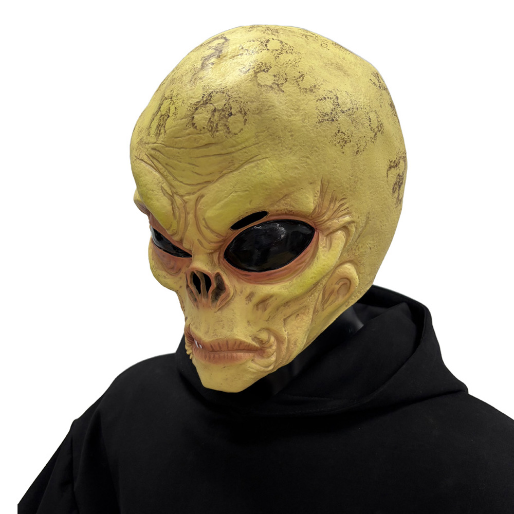 Latex Alien Mask Realistic - Máscara realista de calavera alienígena OVNI,