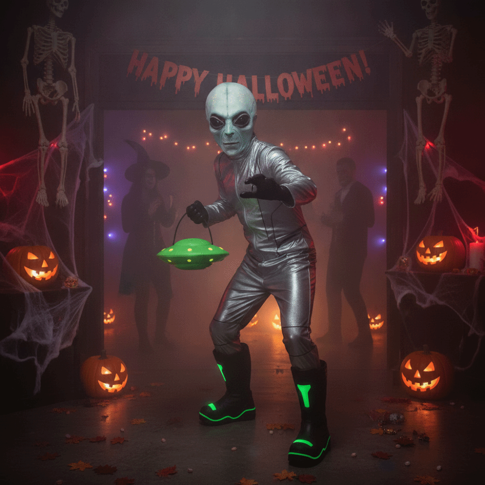 Latex Alien Mask Realistic - Máscara alienígena de látex, máscara alienígena