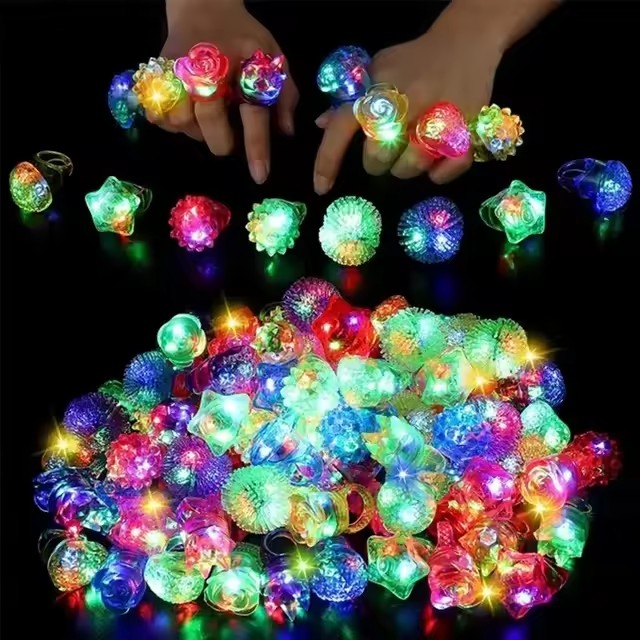 10 Uds. Anillos luminosos LED, - Glow In The Dark Party Glasses reseña y precio