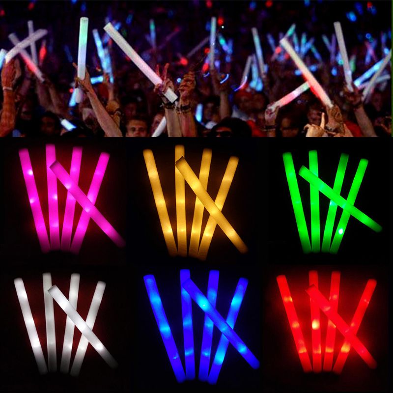 Barra de espuma Led que brilla - Flashing Led Foam Sticks Party reseña y precio