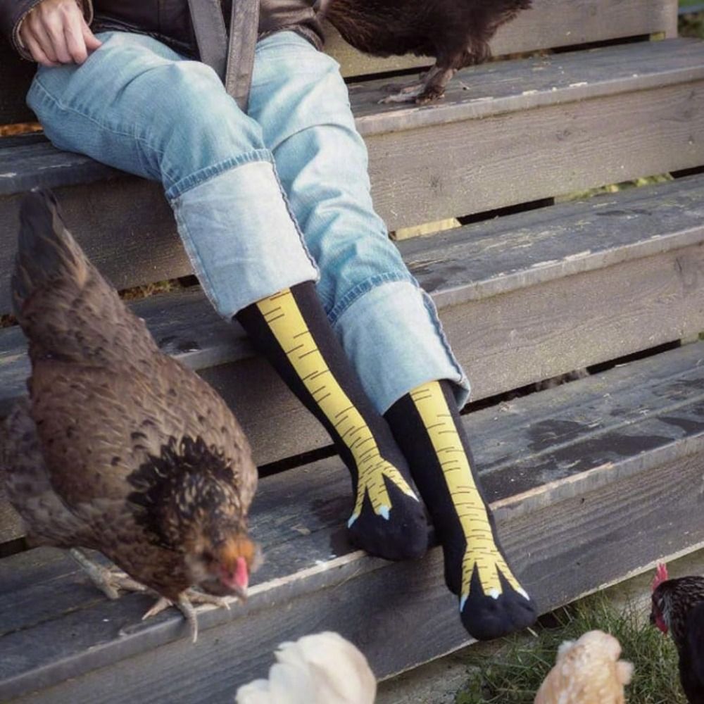 Calcetines largos de algodón c - Funny Chicken Leg Socks reseña y precio